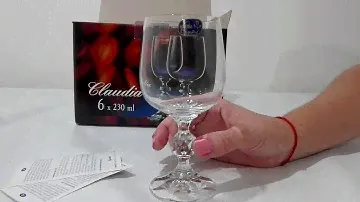 Бокалы для вина Bohemia Claudia 230 мл-6шт - распаковка