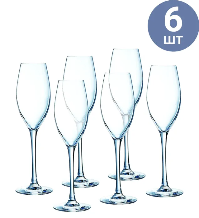 Набор бокалов Eclat Cristal d'Arques для шампанского 6шт*240мл