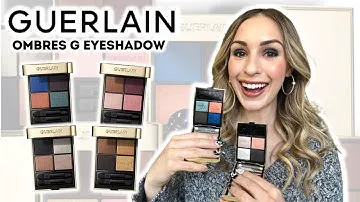 GUERLAIN OMBRES G EYESHADOW | Mystic Peacock, Imperial Moon, Royal Jungle, Majestic Rose | SWATCHES